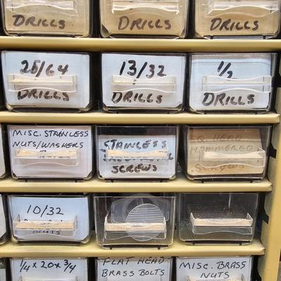 Pair of 45 Drawer Storage Bins & Contents (WS-JS)