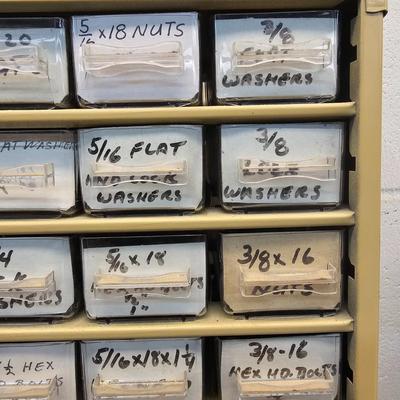 Pair of 45 Drawer Storage Bins & Contents (WS-JS)