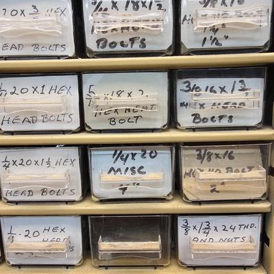 Pair of 45 Drawer Storage Bins & Contents (WS-JS)
