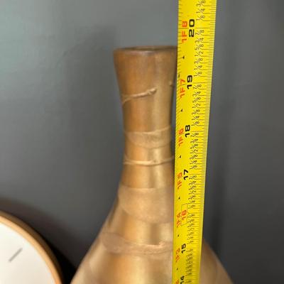 Mixed Decorative Lot - Japanese Vase, Clock, Tall Vase + More