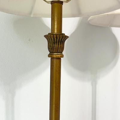 Pair (2) Golden Table Lamps