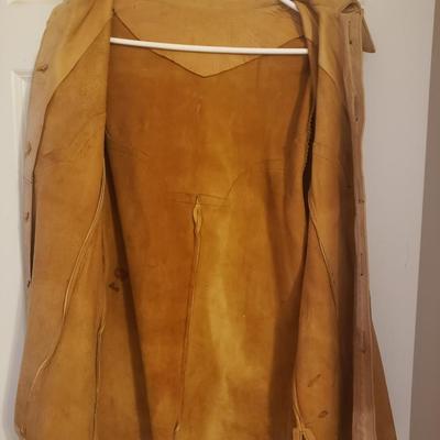 Vintage Leather Shirt Jacket