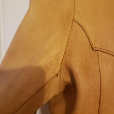 Vintage Leather Shirt Jacket