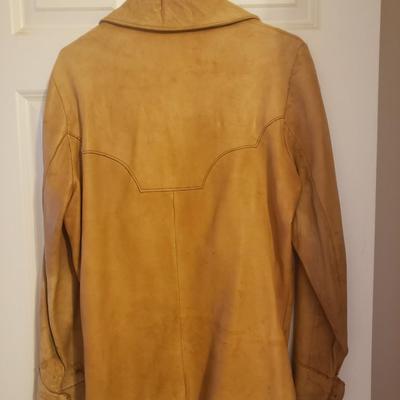 Vintage Leather Shirt Jacket
