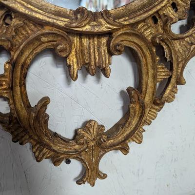 George III Style Mirror Oval Scrolled Frame Flanked By Eagles