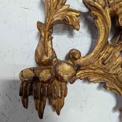 George III Style Mirror Oval Scrolled Frame Flanked By Eagles
