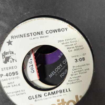 Vintage 45 Records Glen Campbell Mary Wells Bobby Helms & Various Artists Lot 5