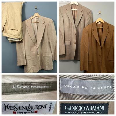 Designer Men's Lot - Armani, YSL, Ferragamo, Oscar De La Renta