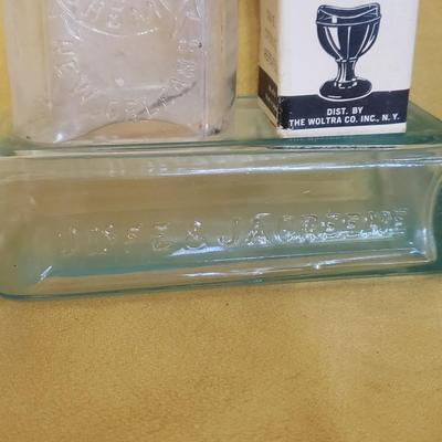 Lot of 4 Antique Bottles & Eye bath