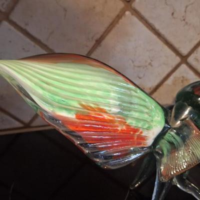 Blown Glass rooster Murano style
