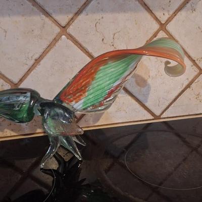Blown Glass rooster Murano style