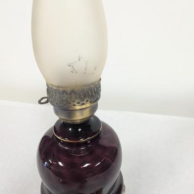 Vintage Purple Swirl Electric Hurricane Lamp