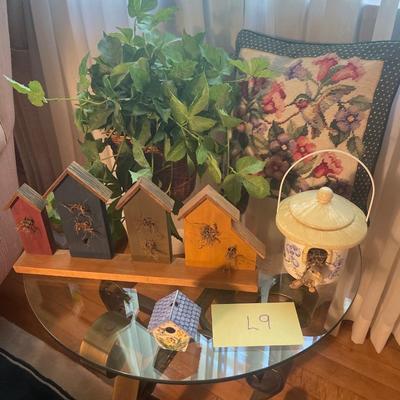 L9-decor, needlework, pillow, and faux plant