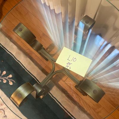 L10-Glass top side table