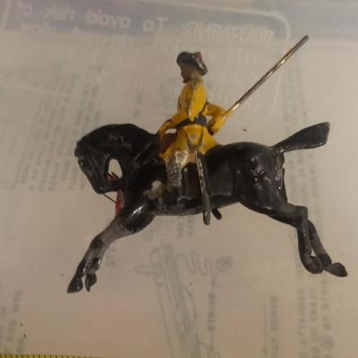 LOT 108 TWO EARLY LEAD HORSE SOLDIERS