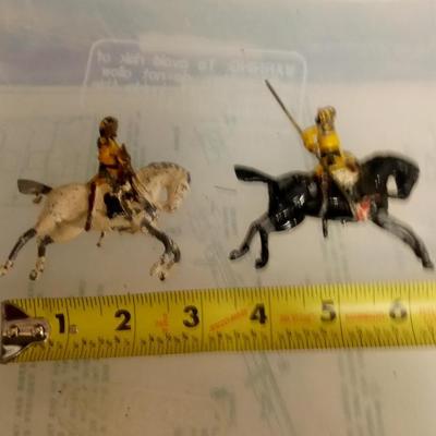 LOT 108 TWO EARLY LEAD HORSE SOLDIERS