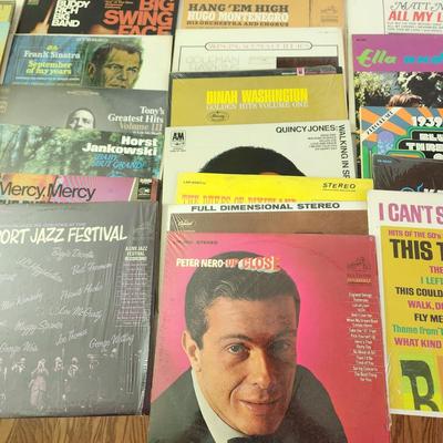 Large stack of Record Albums Newport Jazz Festival Peter Nero Blue Note's