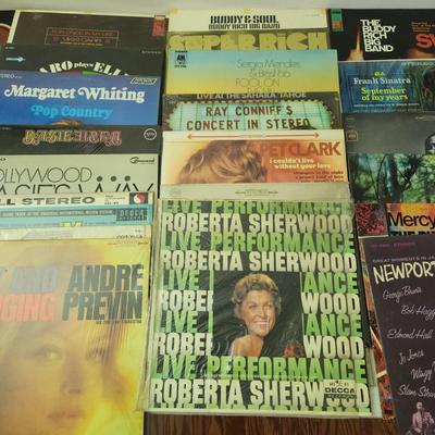Large stack of Record Albums Newport Jazz Festival Peter Nero Blue Note's