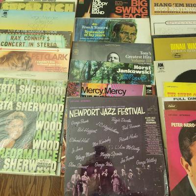 Large stack of Record Albums Newport Jazz Festival Peter Nero Blue Note's
