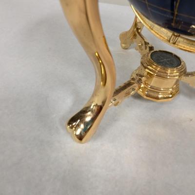 World Globe 2 Legs Brass Stand With Compass