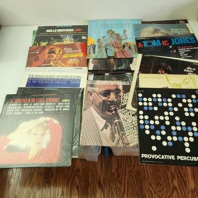 2 Stacks Record Albums Count Basie, Peggy Lee