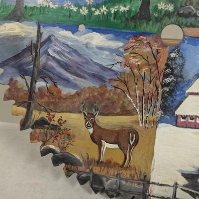 Hand Painted 4 Seasons Saw Blade