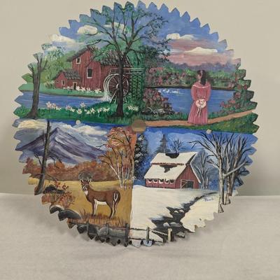 Hand Painted 4 Seasons Saw Blade