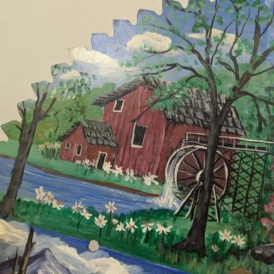 Hand Painted 4 Seasons Saw Blade