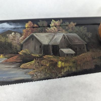 Hand Painted Scenic Saw