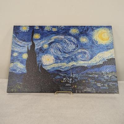Starry Night Painting On Canvas 23 1/2" x 15 3/4"