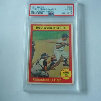 1961 Topps #308 Richardson Hero World Series
