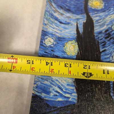 Starry Night Painting On Canvas 15" x 11 3/4"