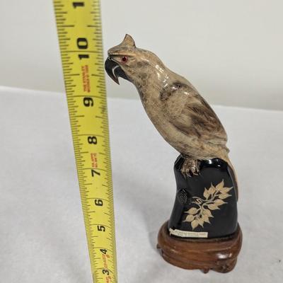 Genuine Hand Carved Buffalo Horn Parrot