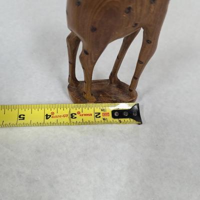 Hand Carved Wooden Giraffe