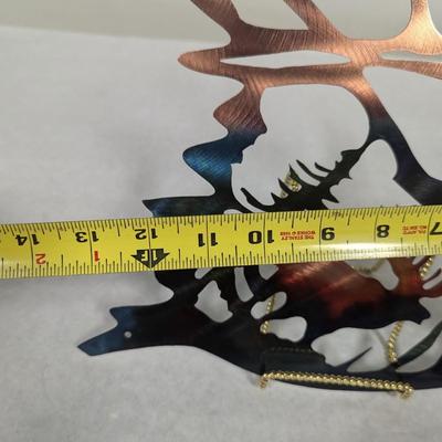 Wrought Iron Moose Head Wall Decor