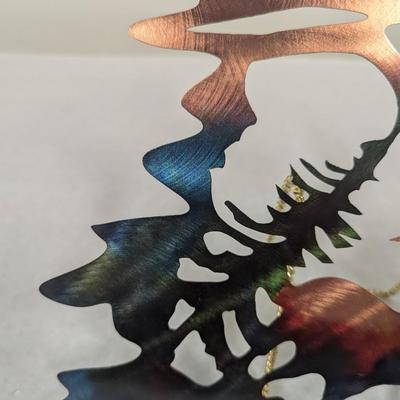 Wrought Iron Moose Head Wall Decor