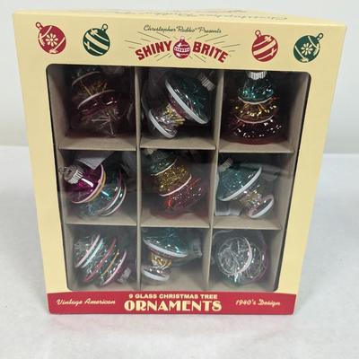 Sunny Brite Glass Christmas Tree Ornaments