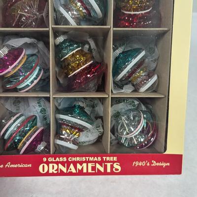 Sunny Brite Glass Christmas Tree Ornaments
