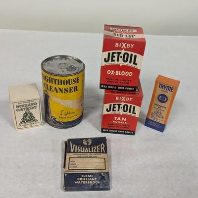 Vintage Advertising Collection Wizard Ointment Bixby Jet-Oil Lighthouse Cleanser Tryme Visualizer Crayons Choice B