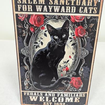 Salem Sanctuary For Wayward Cats Metal Sign