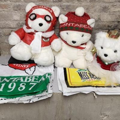 3 Santa Bears - displayed only