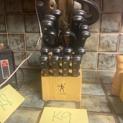 K9-knife Block, and knives