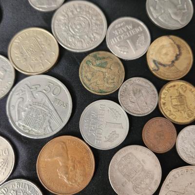 Large Mixed lot of Foreign Country Coins & currency