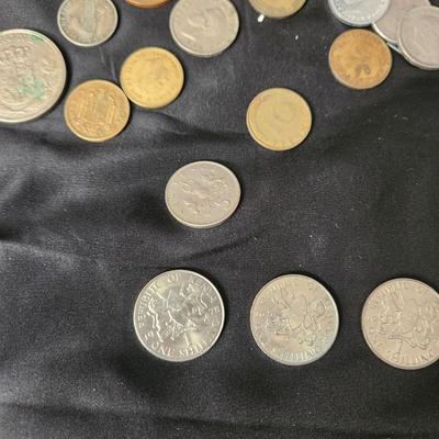 Large Mixed lot of Foreign Country Coins & currency