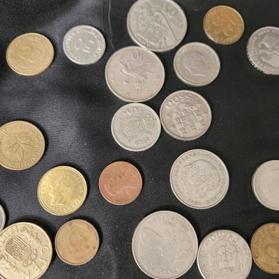 Large Mixed lot of Foreign Country Coins & currency