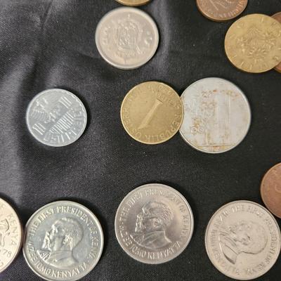 Large Mixed lot of Foreign Country Coins & currency