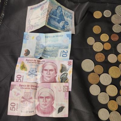 Large Mixed lot of Foreign Country Coins & currency