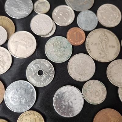 Large Mixed lot of Foreign Country Coins & currency