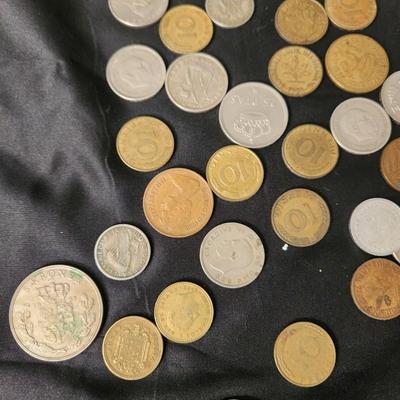 Large Mixed lot of Foreign Country Coins & currency