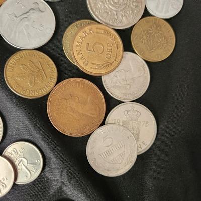 Large Mixed lot of Foreign Country Coins & currency